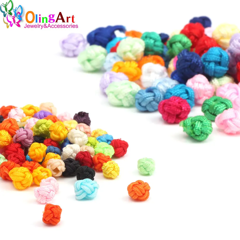 OlingArt Color braided rope beads 6mm/8mm/10mm Pineapple buckle Small ...