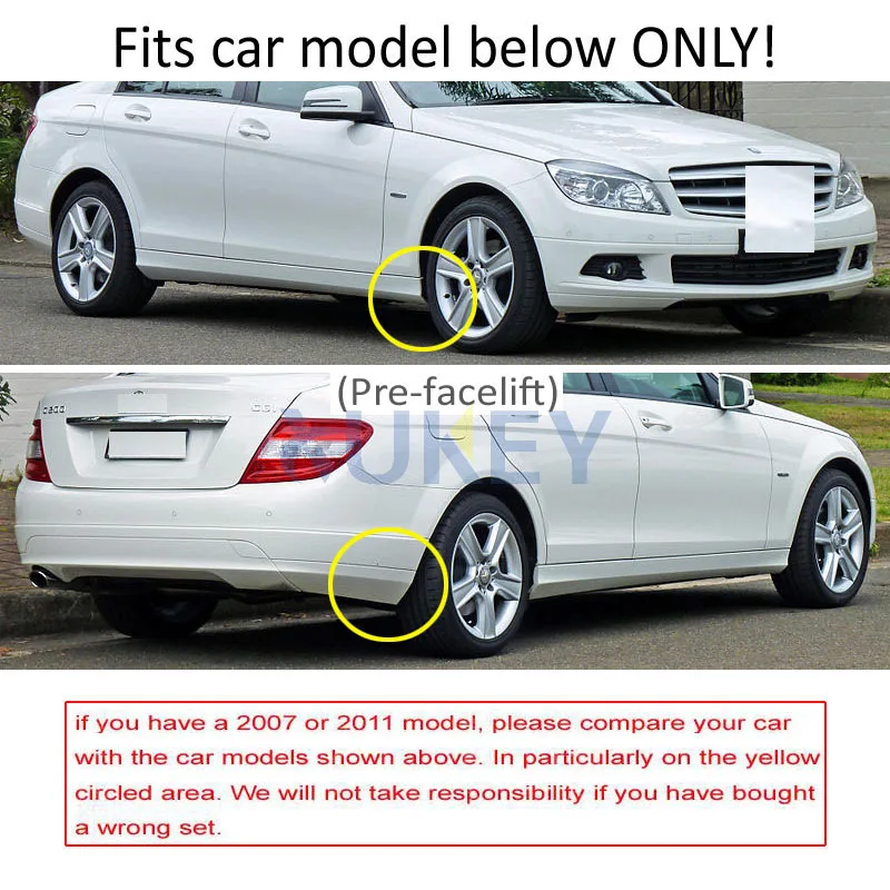 Набор брызговиков для Benz C Class C-Class C250 C350 W204 2008 2009 2010 2011 предподтяжка лица Брызговики аксессуары