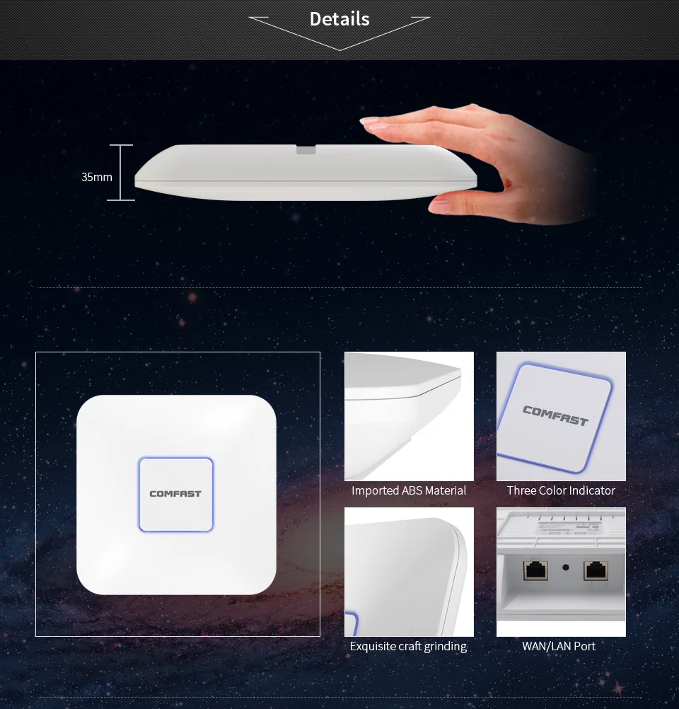 5g wifi signal booster COMFAST Không Dây AP 1200M Trần AP 802.11AC 5.8G 2.4G WIFI Router Nguồn POE 48V Truy Cập WiFi điểm Trong Nhà AP Tín Hiệu Amplier AP internet signal amplifier best buy