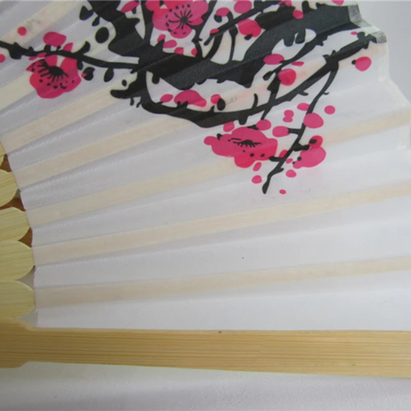 1pcs Chinese Folding Hand Fan Anese Cherry Blossom Design Silk 1pcs Chinese Folding Hand Fan Anese Cherry Blossom Design Silk Costume Party In Figurines Miniatures From Home Garden On Aliexpress Alibaba