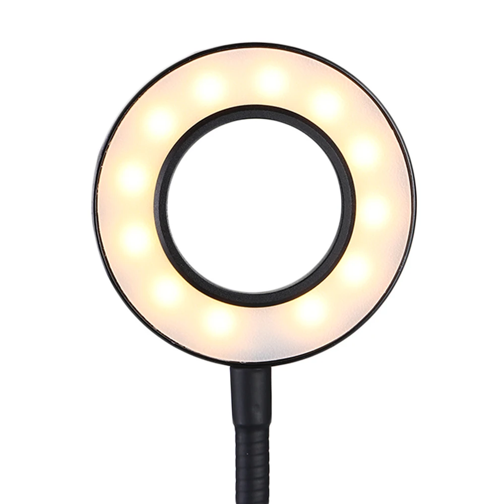 ET 2 in 1 Lazy Phone Holder Selfie Ring Light Phone Bracket Flexible Mobile Phone Clip Holder with LED Lamp for Samsung iPhone ET 2 in 1 Lazy Phone Holder Selfie Ring Light Phone Bracket Flexible Mobile Phone Clip Holder with LED Lamp for Samsung iPhone