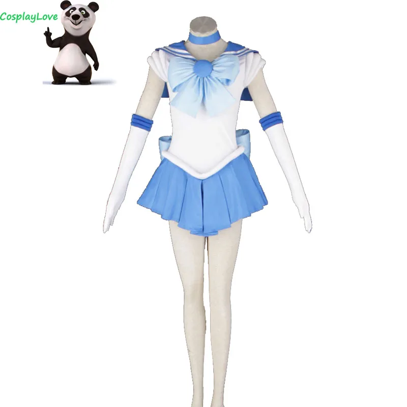 

Custom Made Blue Sailor Moon Sailor Mercury Cosplay Costume For Christmas Halloween CosplayLove High Quality