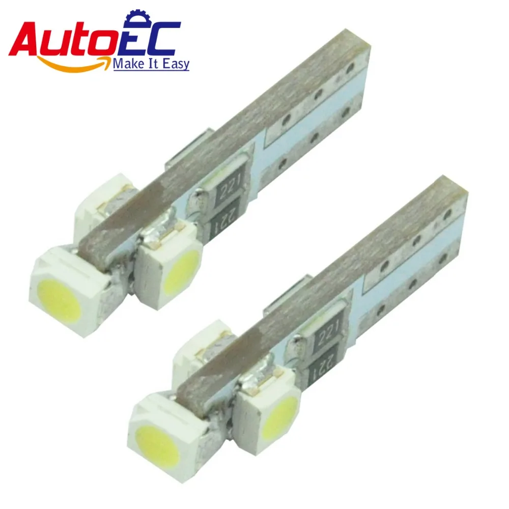 AutoEC 100 x автомобильные клиновидные огни Светодиодный фонарь на осень T5 W5W 3