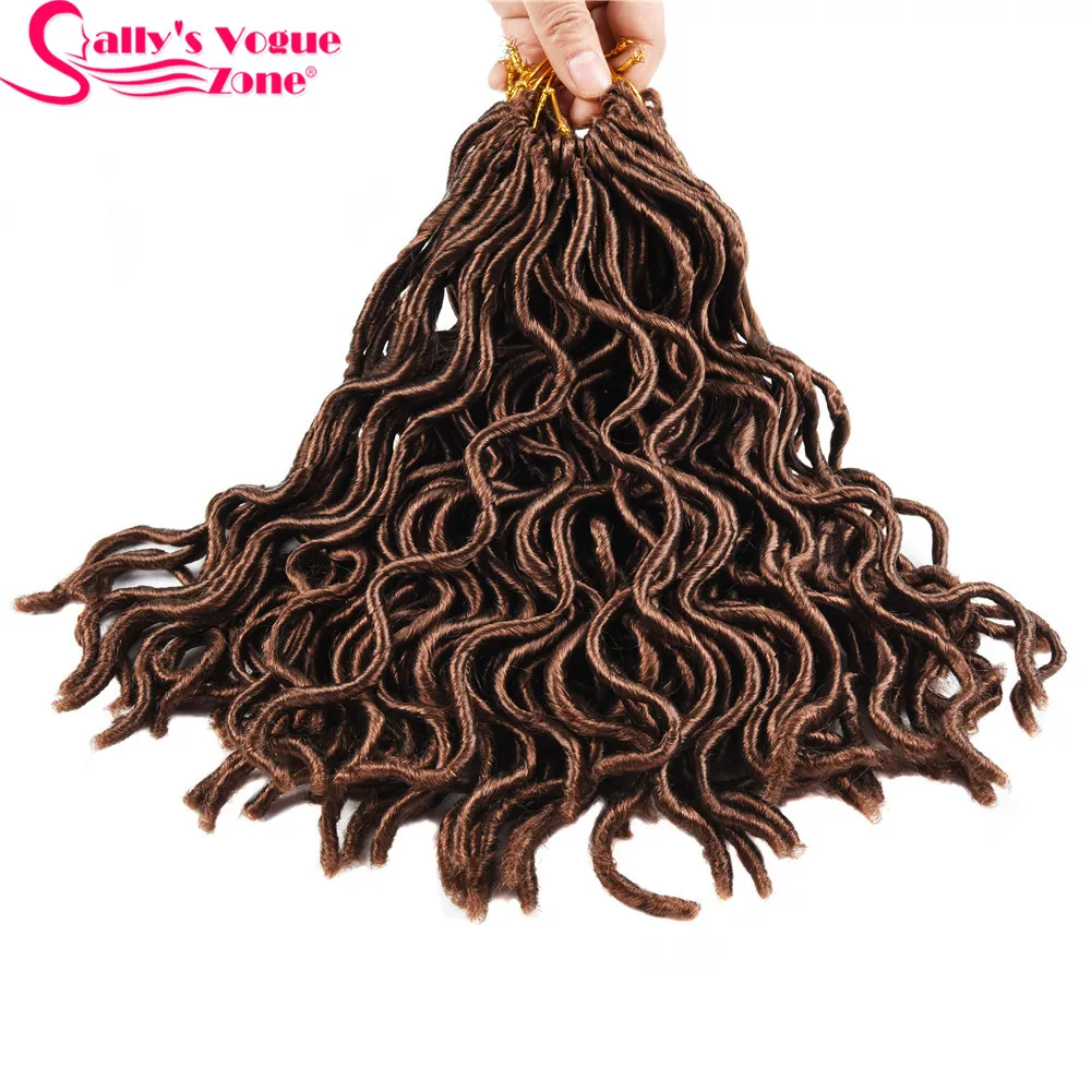 Good Deal Crochet Hair-Extension-Locks Braids Curly Faux-Locs Black-Women Synthetic 8-Colors Sallyhair nz9wBrkY