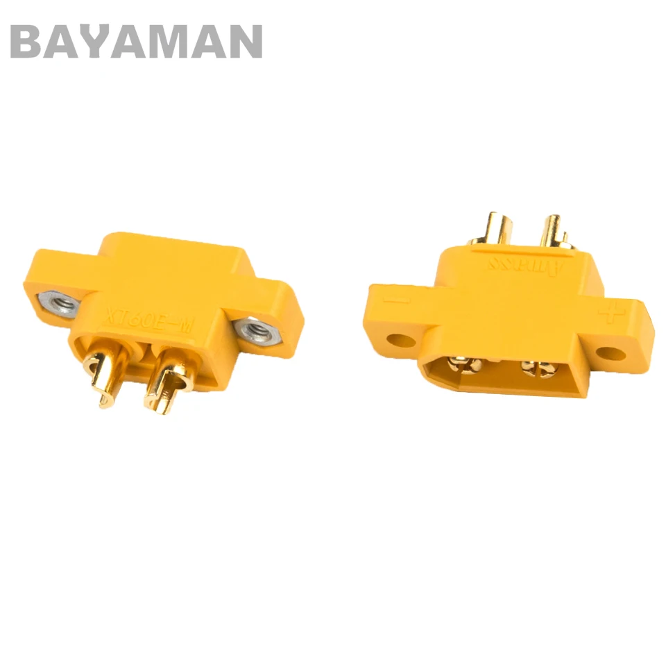 

5pcs XT60E-M Mountable XT60 Male Plug Connector For RC Models Multicopter Drones