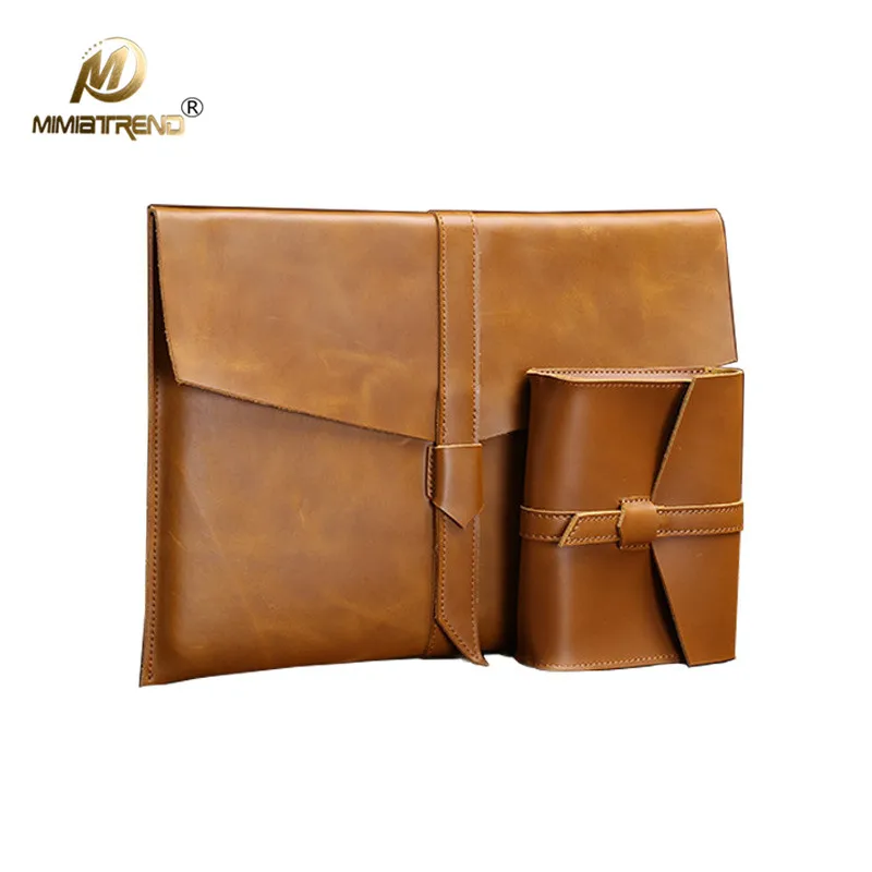 Mimiatrend High Quality Vintage Genuine Leather Bag For 2016 Apple Macbook Air Pro 11 13 15
