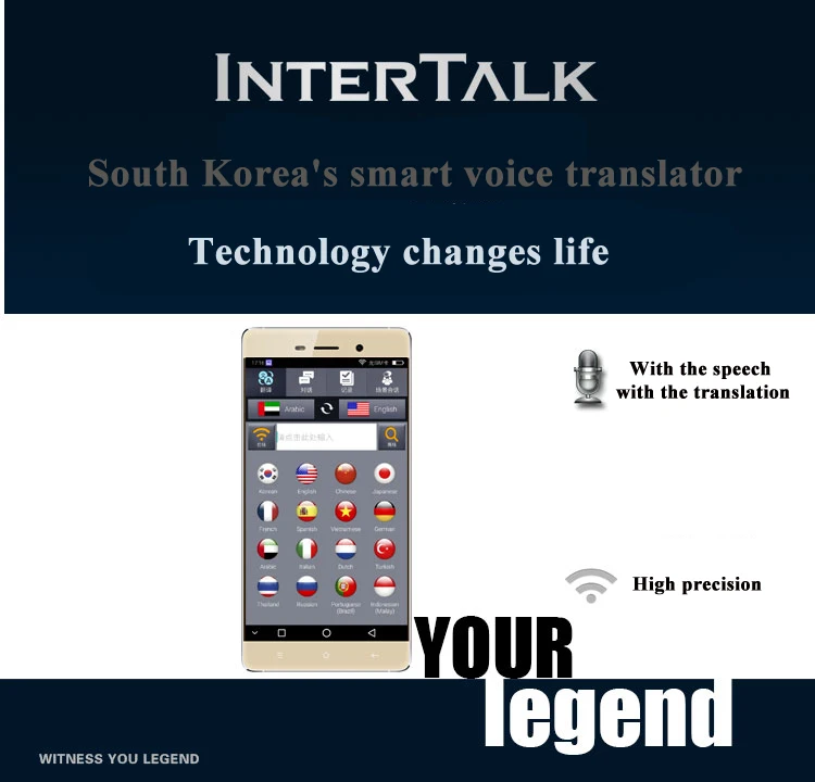 Одновременное переводчик Intertalk S089+ новое поступление 16 языки интерактивное перевод сотовом телефоне голос переводчик Tablet 32 ГБ