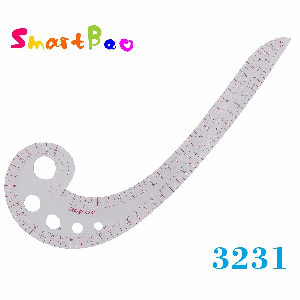 Plastic 42cm Curve Ruler Comma Patchwork Ruler ; 3231in Rulers from