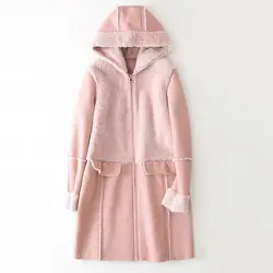 LEAG 2019 новый мех-в-одном пальто женский Одежда в Корейском стиле JV71962