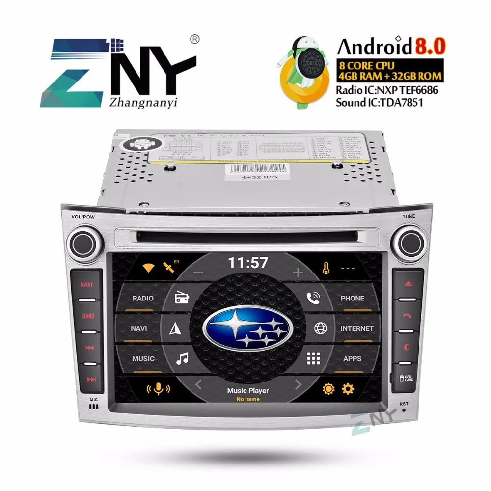 

7" IPS Android 8.0 Car DVD Auto Radio For Subaru Legacy Outback 2009-2014 GPS Navigation 2 Din FM RDS BT Multimedia Video Stereo