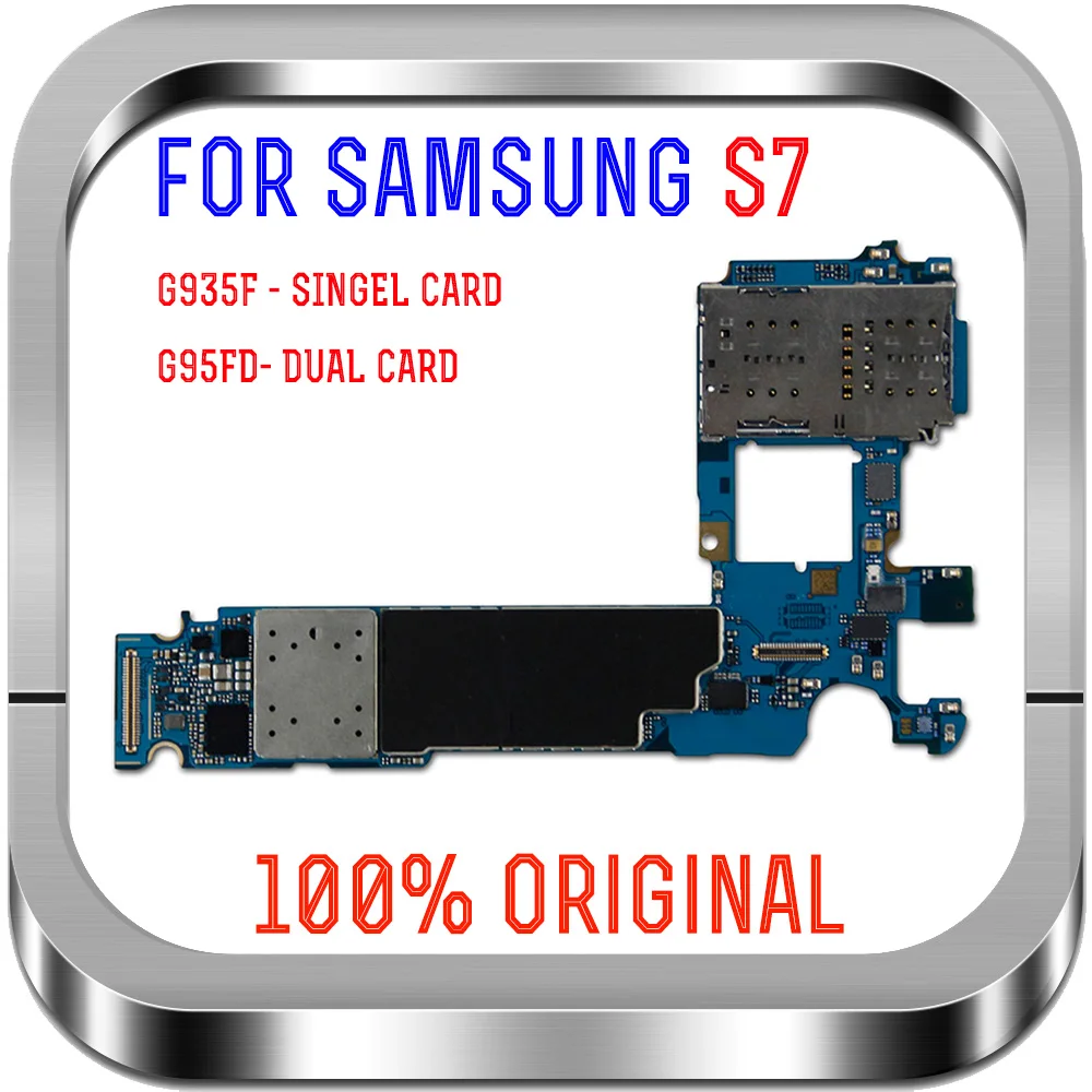 

with Android System,100% Original unlocked Logic Boards for Samsung Galaxy S7 edge G935F G935FD Motherboard