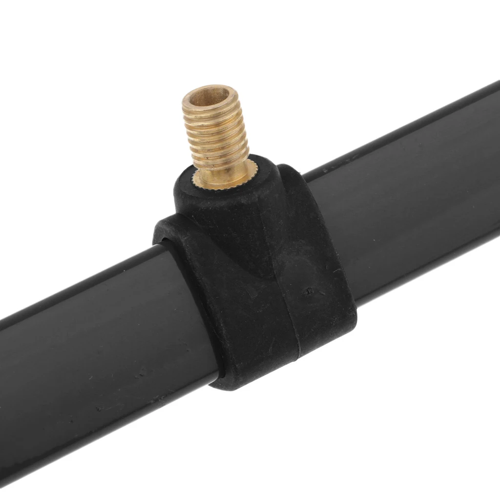 Black Steel Fishing Rod Pod Buzz Bar for 3 Fishing Rod Holder / Bite Alarm 50.5cm 