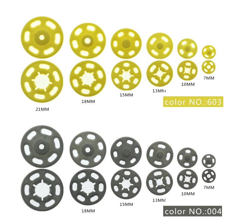 20 компл./лот 7 мм/10 мм/13 мм/15 мм/18 мм нейлоновая маленькая невидимые застежки-кнопки Пресс-гвоздики в виде пуговиц швейная фурнитура дети Snap "сделай сам"