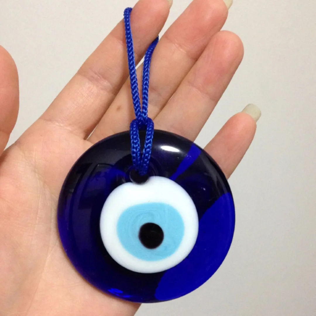 1pc Turkish Blue Glass Evil Eye Lucky Wall Office Car Amulet Decoration Protection