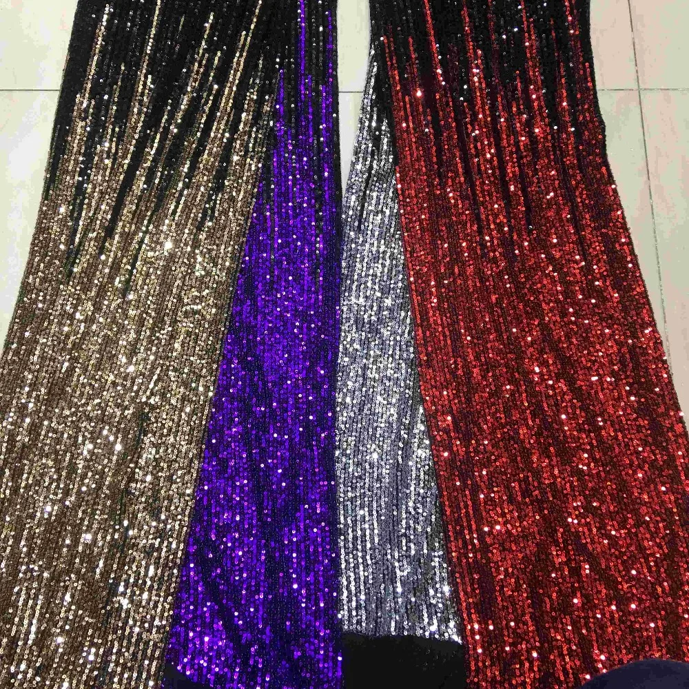 LASUI, новинка, 4 цвета, градиентные блестки, эластичная кружевная юбка с бахромой, блестящие Сексуальные вечерние платья W0110