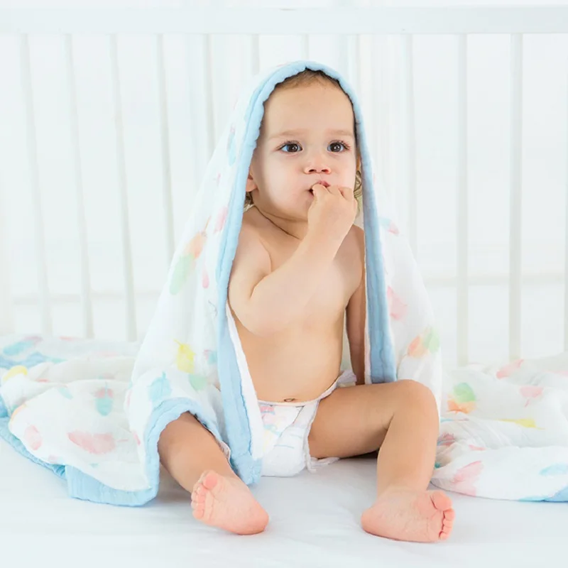 

Baby Blanket Winter Infant Muslin Bamboo Cotton Swaddle Super Soft Newborn Monthly Stroller Towel Stuff For Kids Wrap Big Quilt