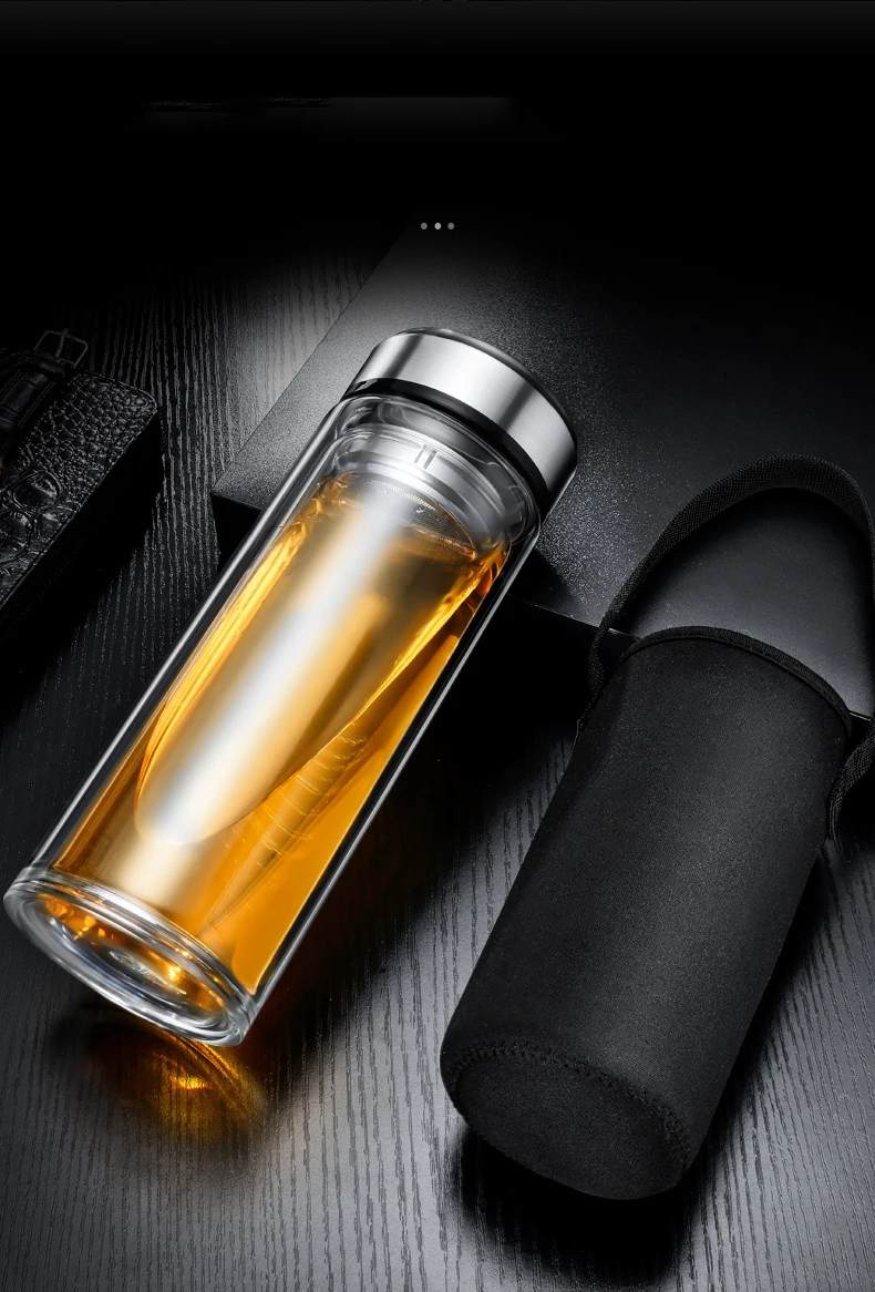 Герметичная чайная бутылка из нержавеющей стали для губ и заварки с двойными стенками, портативная чашка для лимонной воды, контейнер для путешествий в автомобиле