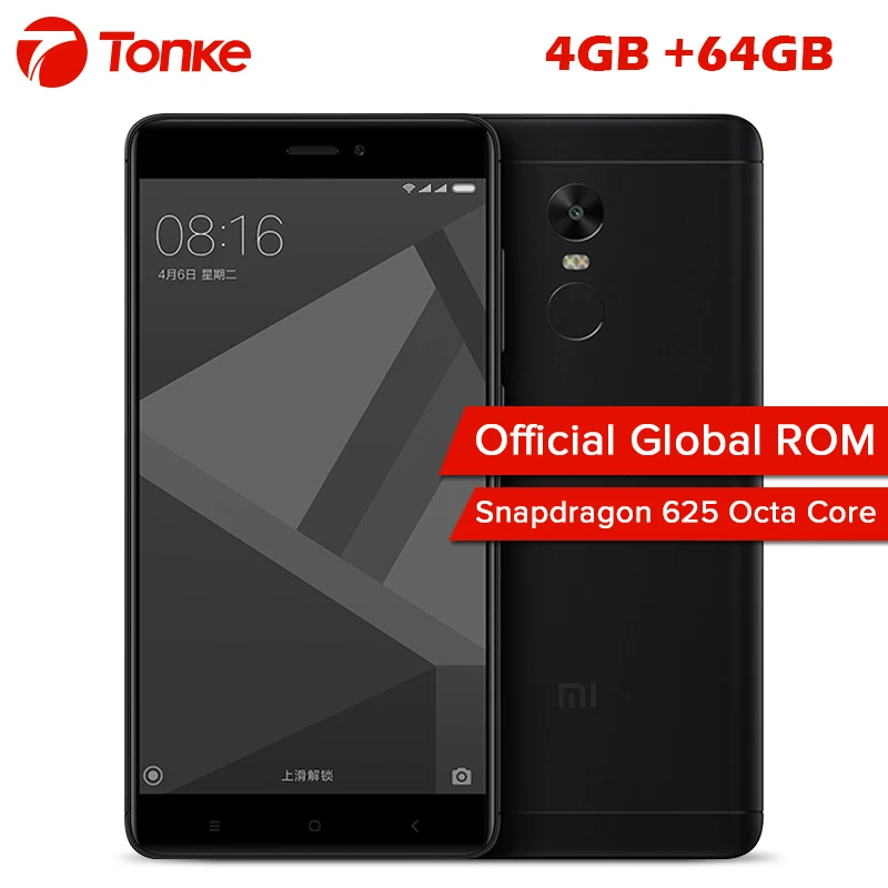 New Xiaomi Redmi Note 4X 4GB 64GB Mobile Phone Snapdragon ...