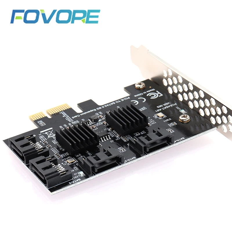 Новый PCIE для SATA карты PCI E адаптер Express SATA3.0 конвертер 4 портовый III 6G контроллер
