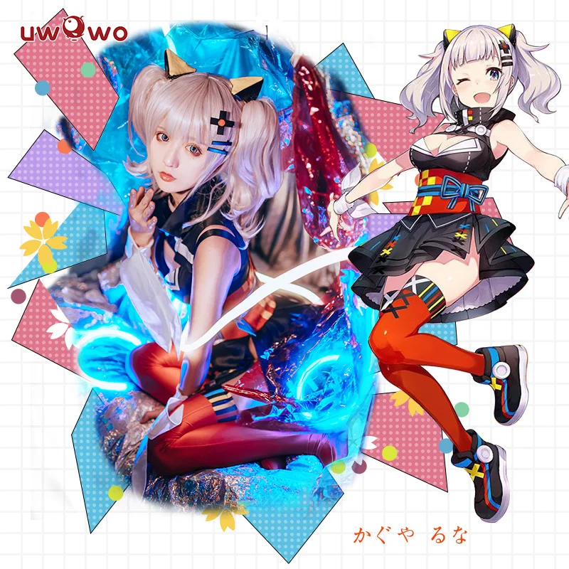 Женское платье кимоно Kaguya Luna черное для косплея| |