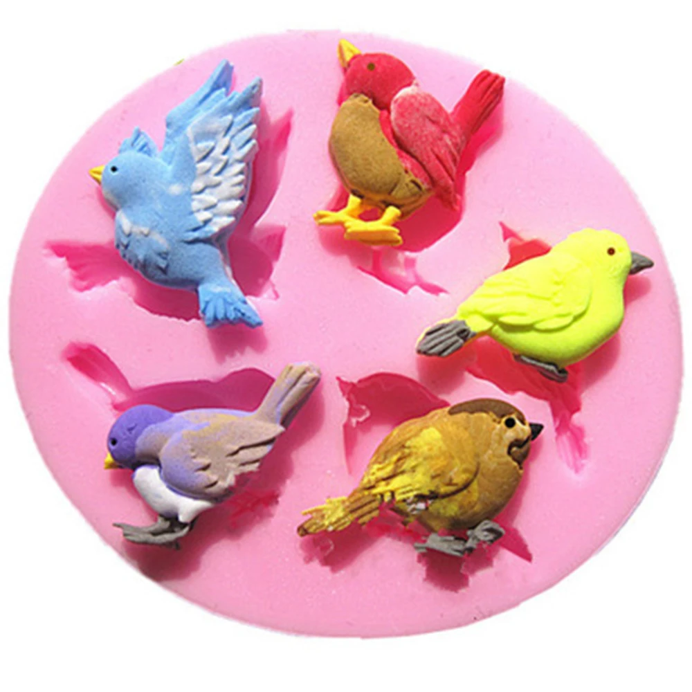 

Birds Silicone Cake Molds Birthday Cake Decoration Tools Fondant Gumpaste Chocolate Moulds Jelly Icecream Making Tool