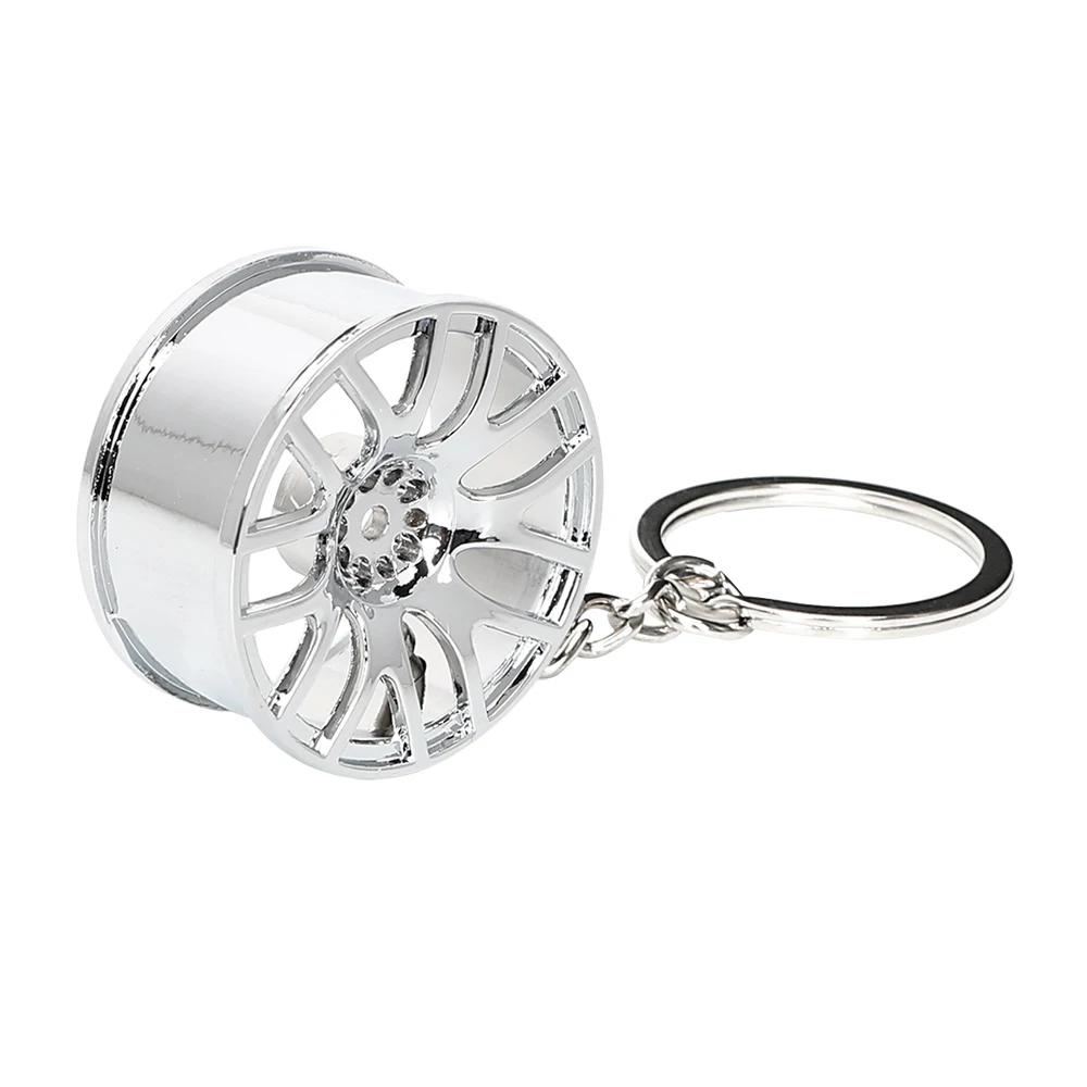 

Car Wheel Rim Model Fashion Auto Accessories Key Chain Keychain Metal Decors Key Ring Keyring High Quality Wheel Hub
