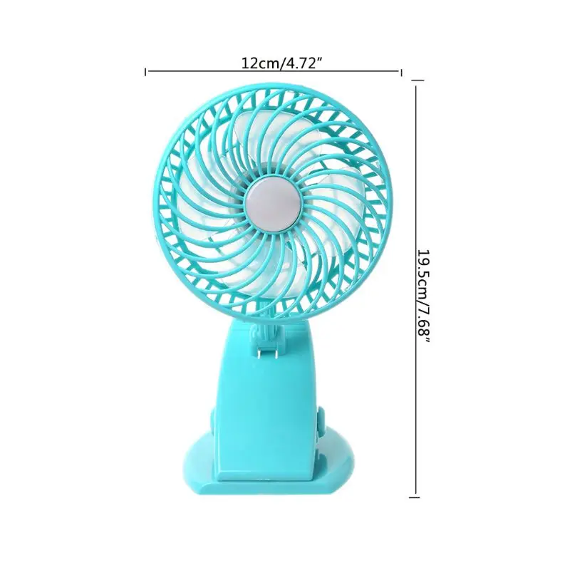 Мини USB ElectricFan360 горизонтальное вращение для Детские коляски летний охлаждающий вентилятор Перезаряжаемые Батарея 4 лопасти беззвучный