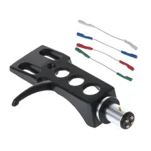 Поворотный стол, крепление на голову, универсальный LP Phono картридж, сменный Держатель головки фонографа, стилус, провод 77UA