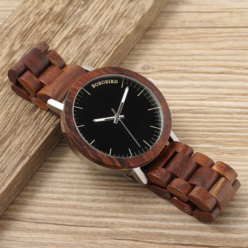 BOBO BIRD Brand M16 All Wooden Watch Men Casual Luxury Wood Strap Wristwatches Gifts Watch reloj masculino