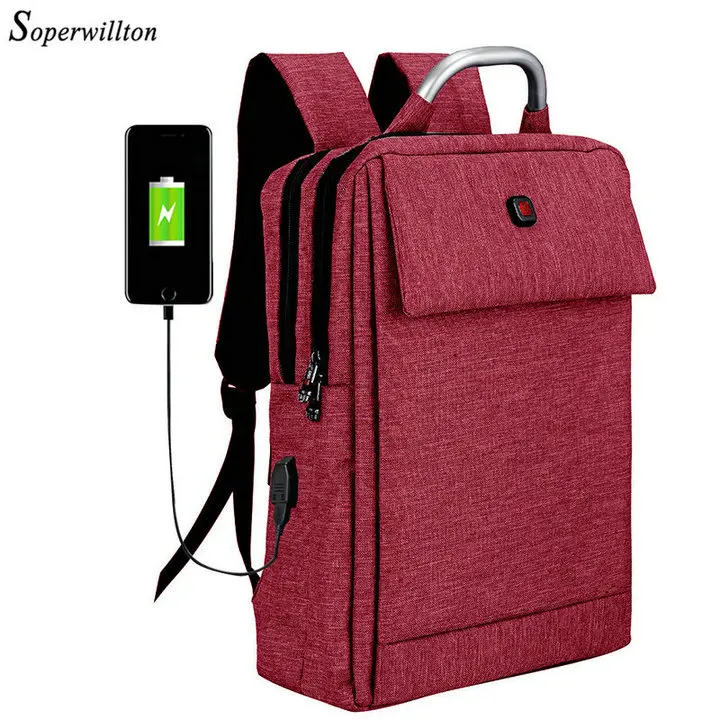 Бренд soperwillton мужские рюкзаки 15," Ноутбук дизайн женский рюкзак Mochila Досуг задний пакет сумка для подростка мужской#2054 - Цвет: 2056Burgundy