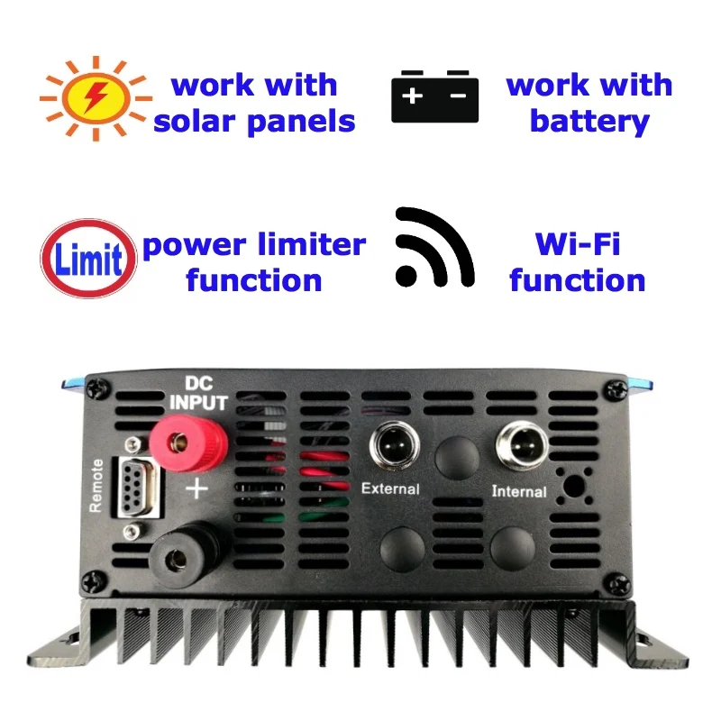 US $249.25 1KW 1000W Battery Discharge MPPT Solar Grid Tie Inverter with Limiter Sensor DC2265V4590V AC 110V 120V 220V 230V 240V