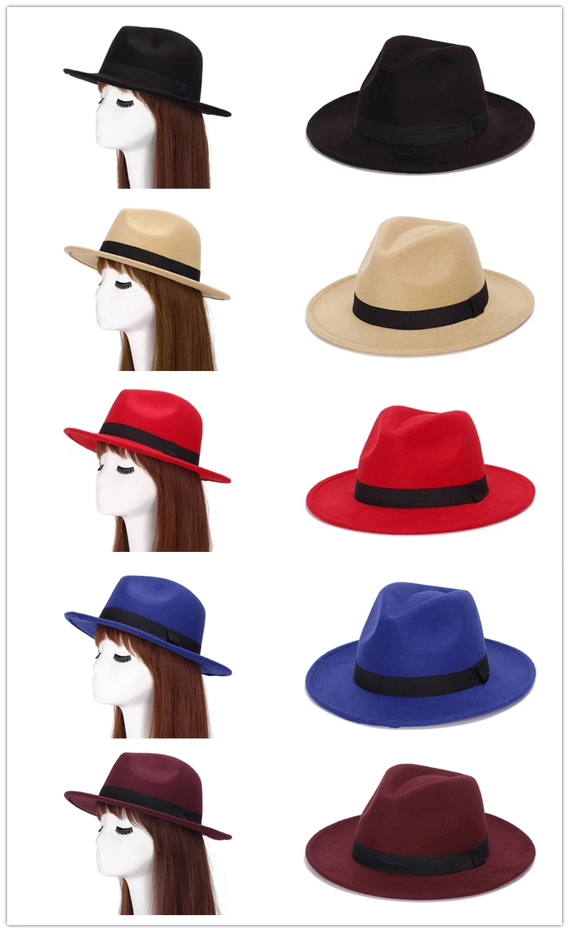 Женская джазовая Шляпа Fedora в ковбойском стиле, женские Джазовые шляпы для женщин, Мужская Шляпа Fedora, модная шерстяная шляпа из полиэстера, ковбойская фетровая шляпа