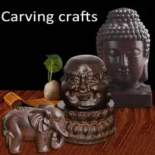 Деревянный резной бутик Декор благословение будда искусства и ремесла статуя украшения дома счастливые подарки