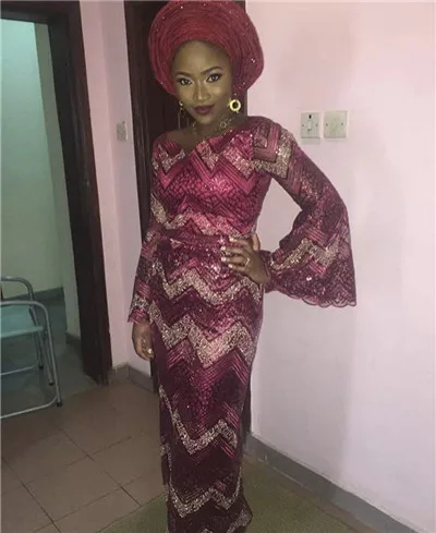 

African Lace Fabric High Quality French Tulle Lace Fabric Fashion Mesh Sequin Fabric For Nigerian Party Dress