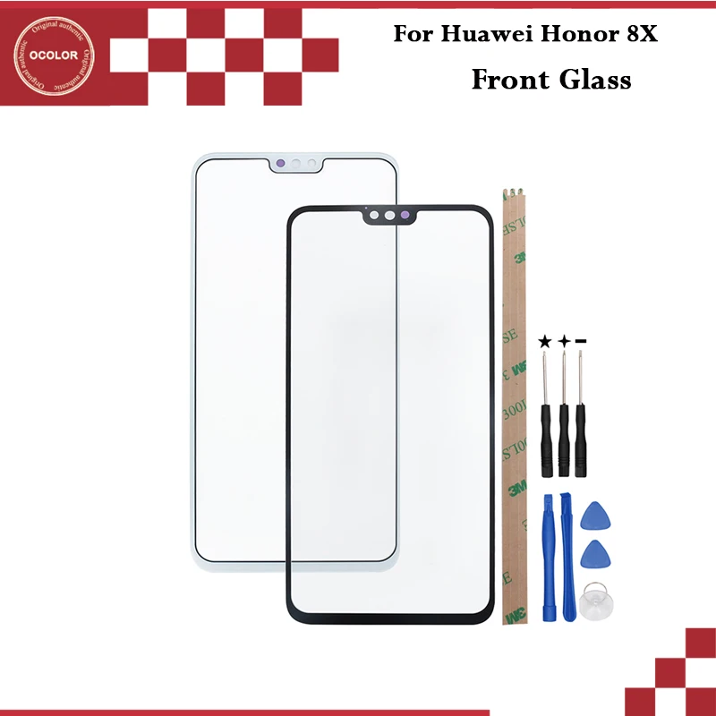 Ocolor для Huawei Honor 8X Передний сенсорный экран внешняя стеклянная панель подходит