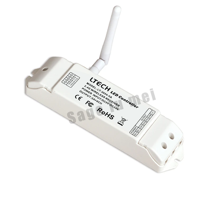 

LT-3054-5A;2.4GHZ wireless controller receiver;DC5-24V input;5A*4CH max20A output communication distance 350m sensitivity -96dbm