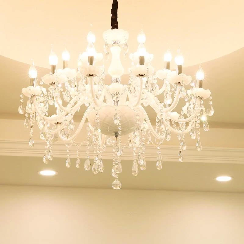 Candelabro de cristal europeo Simple para restaurante, lámpara colgante