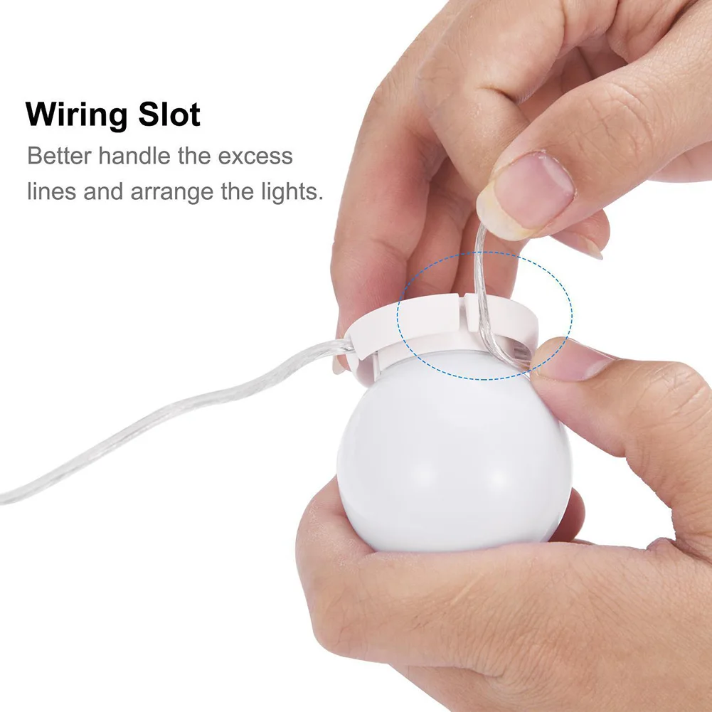 

10 LED Mirror Light Bulb Set USB Powered Makeup Mirrors Lamp for Bathroom Dressing Room Bedroom WWO66