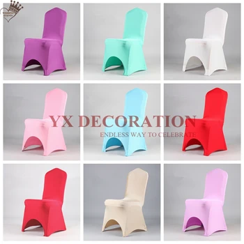 

Arch Front Universal Stretch Spandex Chair Cover Lycra Polyester Fabric Wedding Banquet Party Hotel Dining Chair Covers