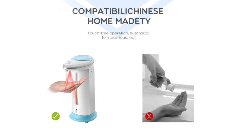 AD - 08 400ml Stainless Steel Automatic Soap Dispenser Touchless Sanitizer Dispenser