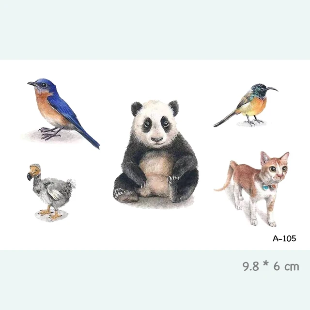 Panda Bird Cat Waterproof Temporary Tattoo Stickers For Adults Kids Body Art Fake Tatoo For Women Men Tattoos A-105 Panda Bird Cat Waterproof Temporary Tattoo Stickers For Adults Kids Body Art Fake Tatoo For Women Men Tattoos A-105