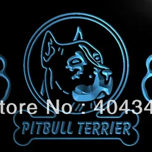 LK971-питбул терьер собака, домашнее животное, светодиодная неоновая вывеска для домашнего декора