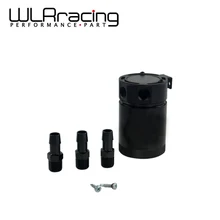 WLRING STORE- HIGH QUALITY BAFFLED 3-PORT OIL CATCH CAN / TANK / AIR-OIL SEPARATOR BLACK WLR-TK66