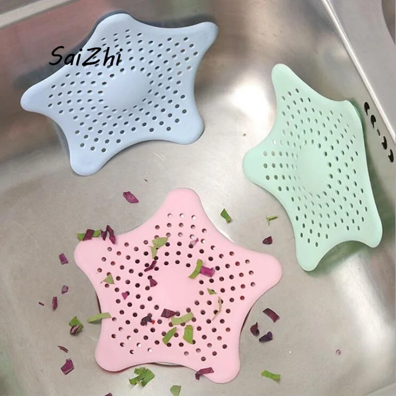 

PVC Starfish Sink Filter Sewer Drain Kitachen Strainers Bathroom Hair Filter Kitchen Tool QC1703