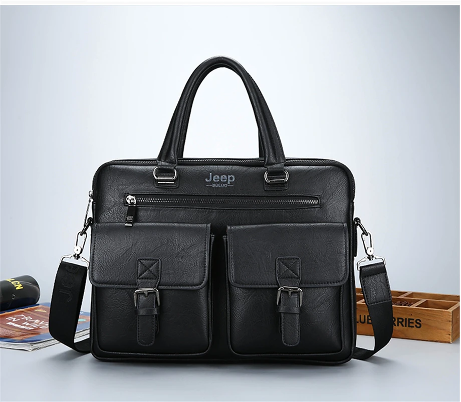 Jeep buluo известный бренд новый дизайн для мужчин's Портфели Сумка сумки для мужчин бизнес мода сумка 14 'сумка ноутбука 8001