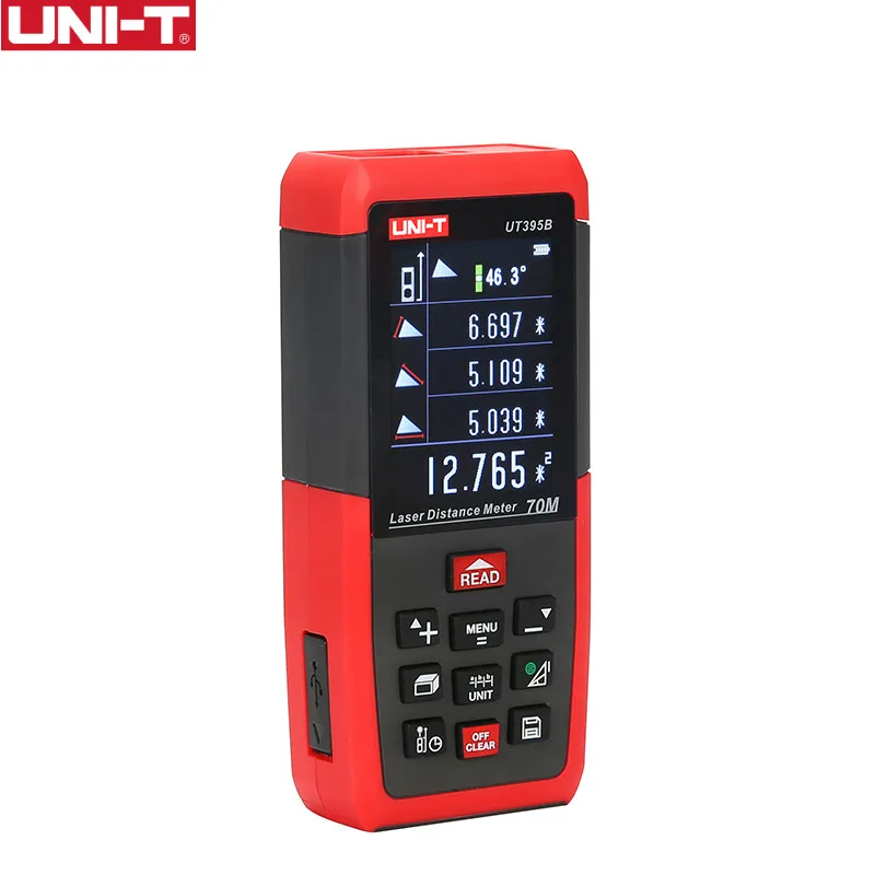 UNI-T UT395B Professional Laser Distance Meters Lofting Test Levelling Instrument Area/Volume Data Storage Max 70m UNI-T UT395B Professional Laser Distance Meters Lofting Test Levelling Instrument Area/Volume Data Storage Max 70m