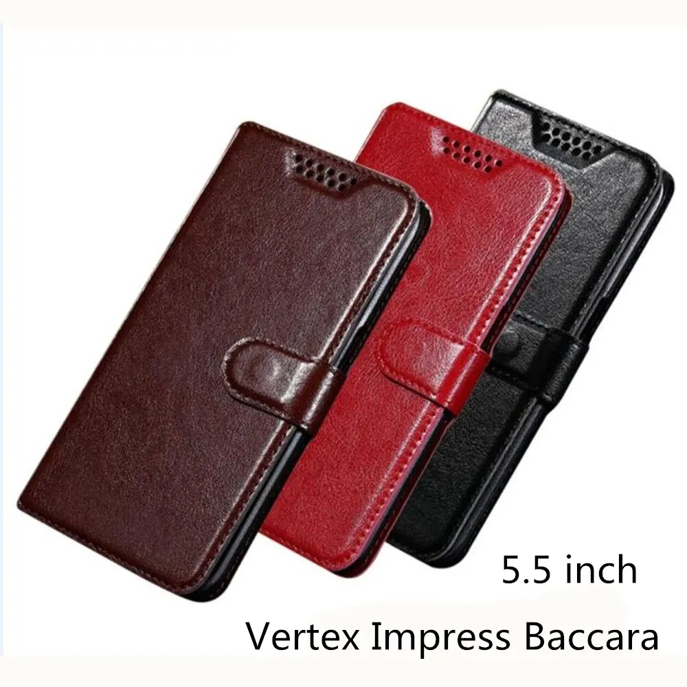 Для Vertex Impress Baccara Роскошная Обложка на заднюю панель из искусственной кожи чехол