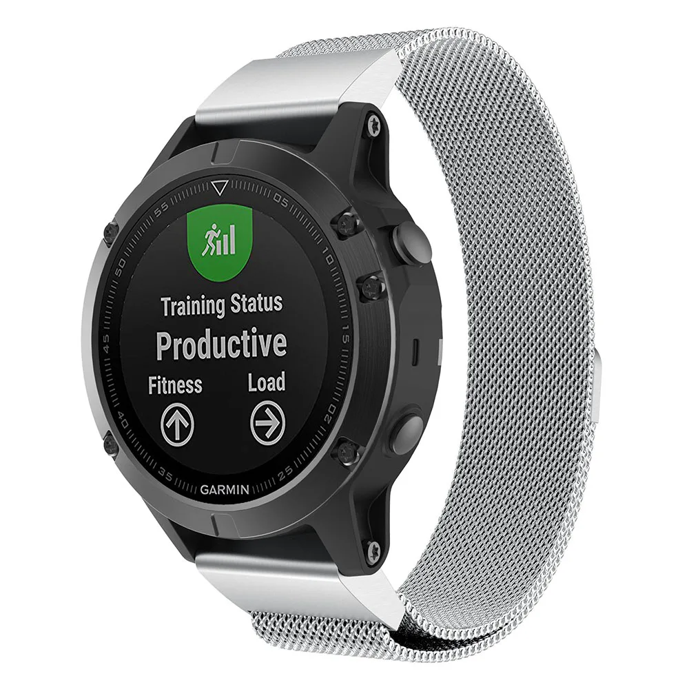 Quick Release Easy Fit ремешок для часов, Миланская петля, ремешок для наручных gps-часов Garmin Fenix 3/HR/5X/5S магнит на 20 мм/22 мм/26 мм Размеры наручный браслет