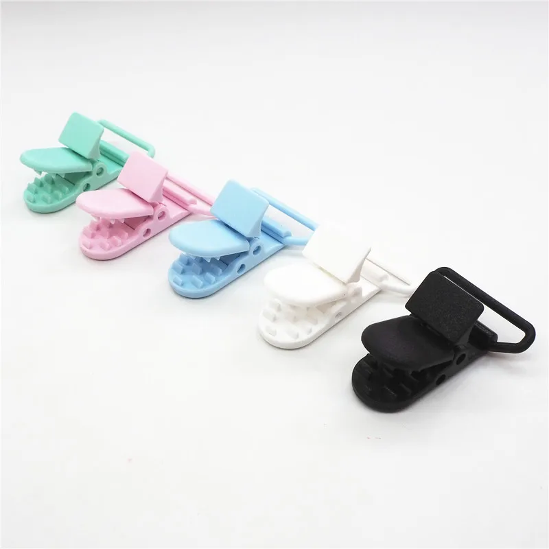 Chengkai 50pcs  1'' 25mm KAM Plastic Pacifier Clips DIY Suspenders Clips for 2.5cm ribbon Baby Dummy Soother holder Chain