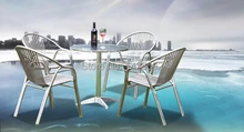 Outdoor aluminum folding chair and table set outdoor leisure chair and table
